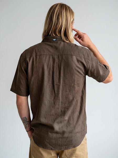 Camisa Hombre Lisa Café Toke