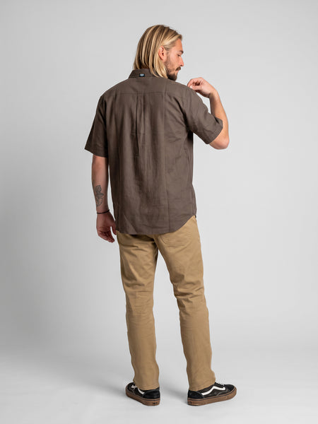Camisa Hombre Lisa Café Toke