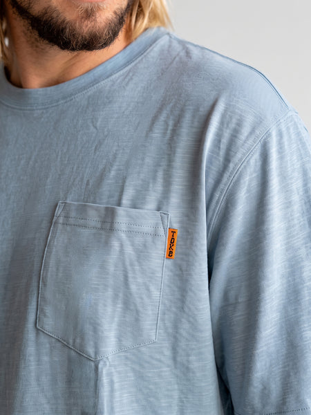 Polera Hombre Celeste Bolsillo