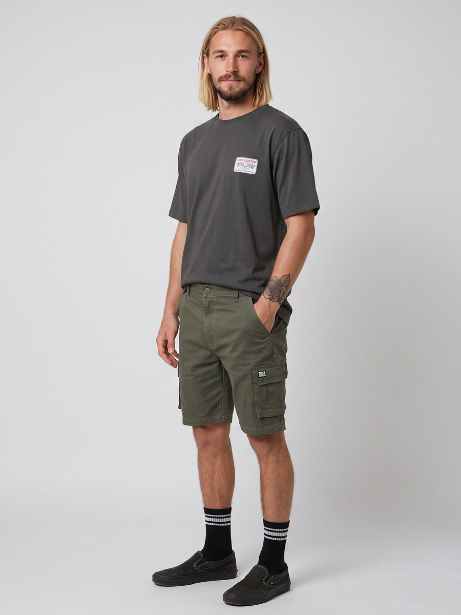Short Cargo Verde Hombre