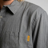 Camisa Lino Gris Hombre Solid - Toke - vista 4
