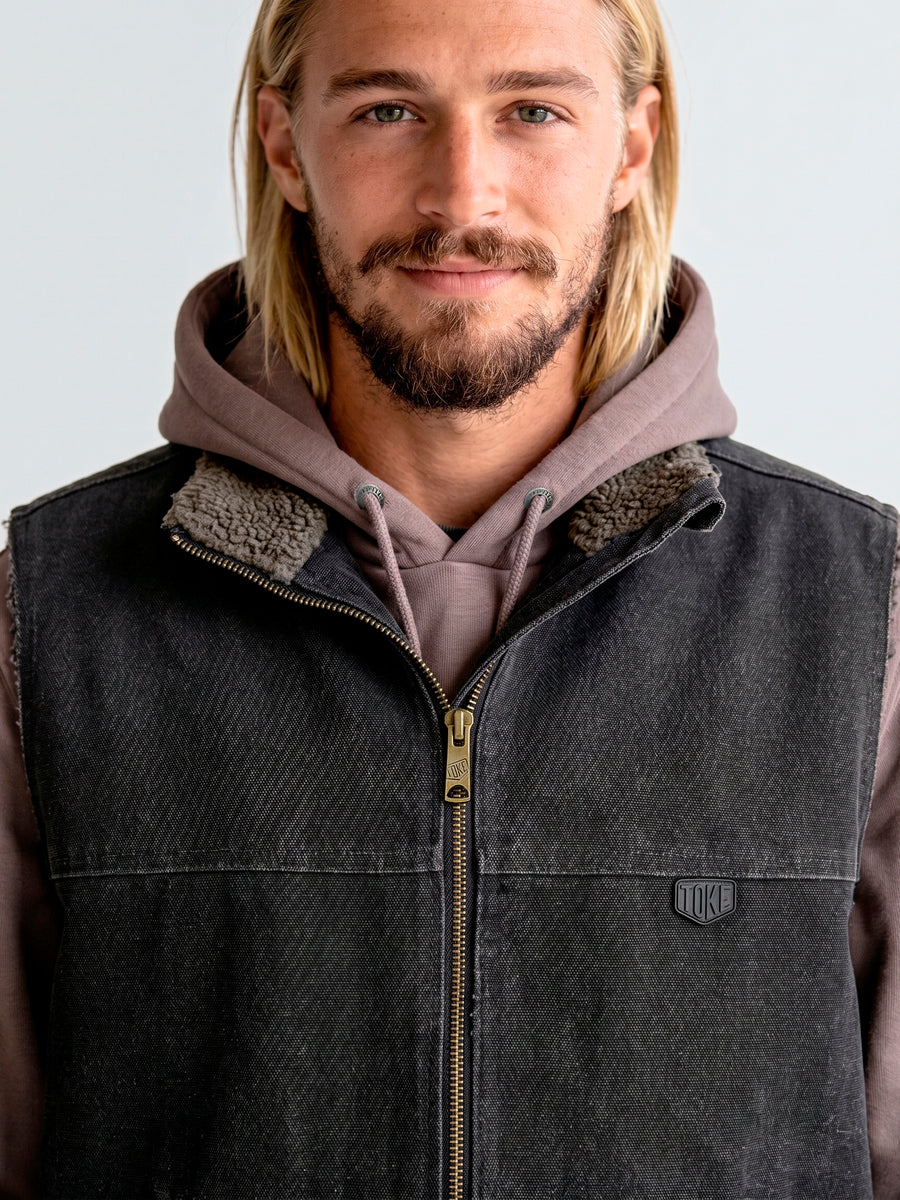 Chaqueta Sin Mangas Negra Hombre Attaquer