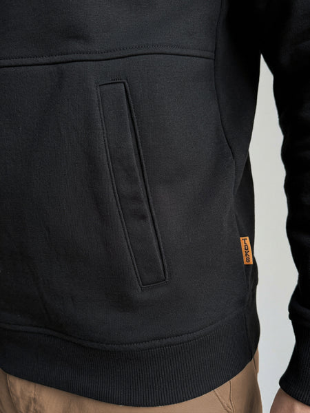 Poleron Hombre Half Zipper Negro