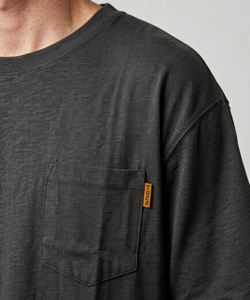 Polera Hombre Gris Oscuro Bolsillo