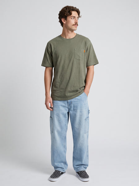 Polera Hombre Verde Bolsillo