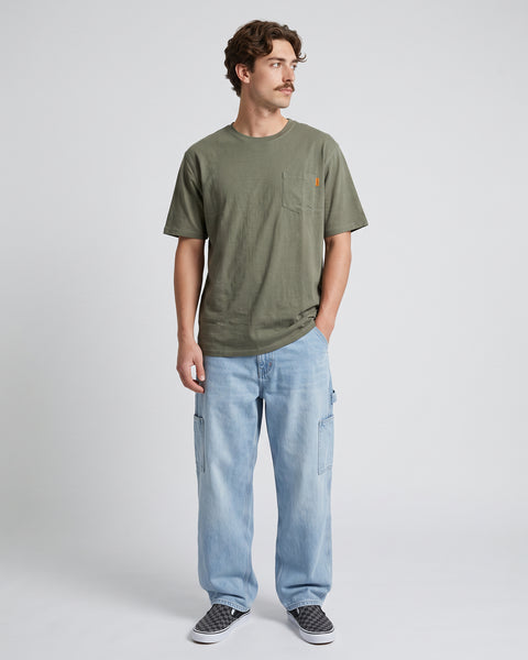 Polera Hombre Verde Bolsillo
