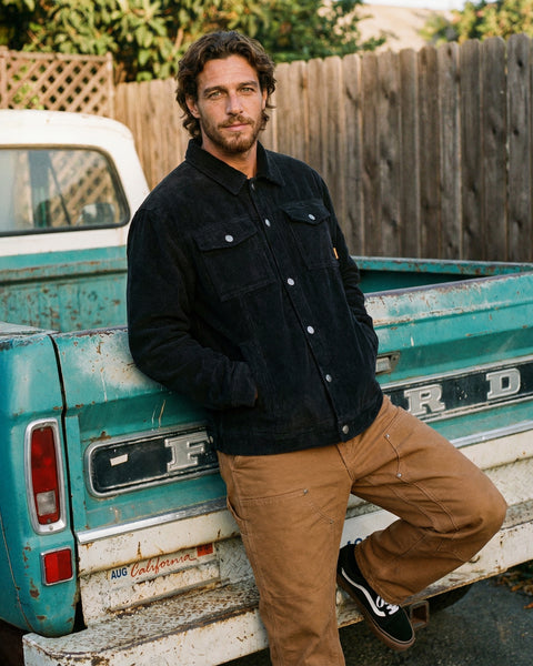 Chaqueta Hombre Cotelé Negra Classic