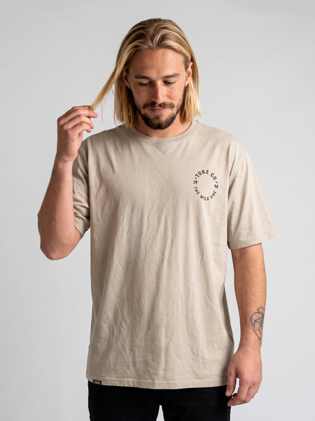 Polera Beige Hombre Racing