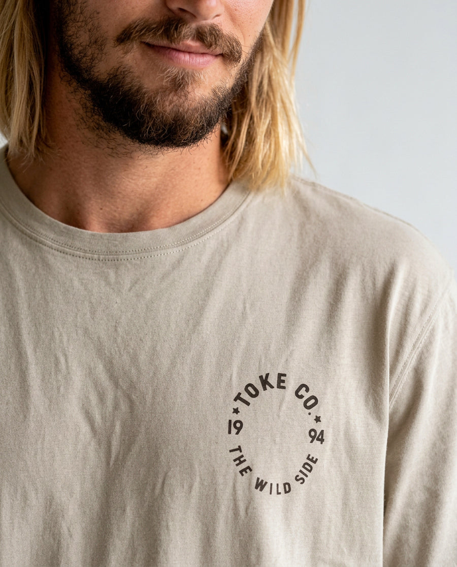 Polera Beige Hombre Racing