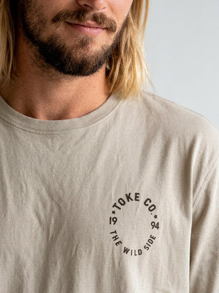 Polera Beige Hombre Racing
