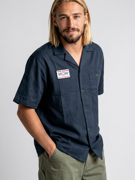 Camisa Manga Corta Azul Hombre Garage