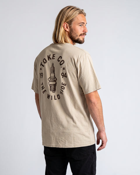 Polera Beige Hombre Racing