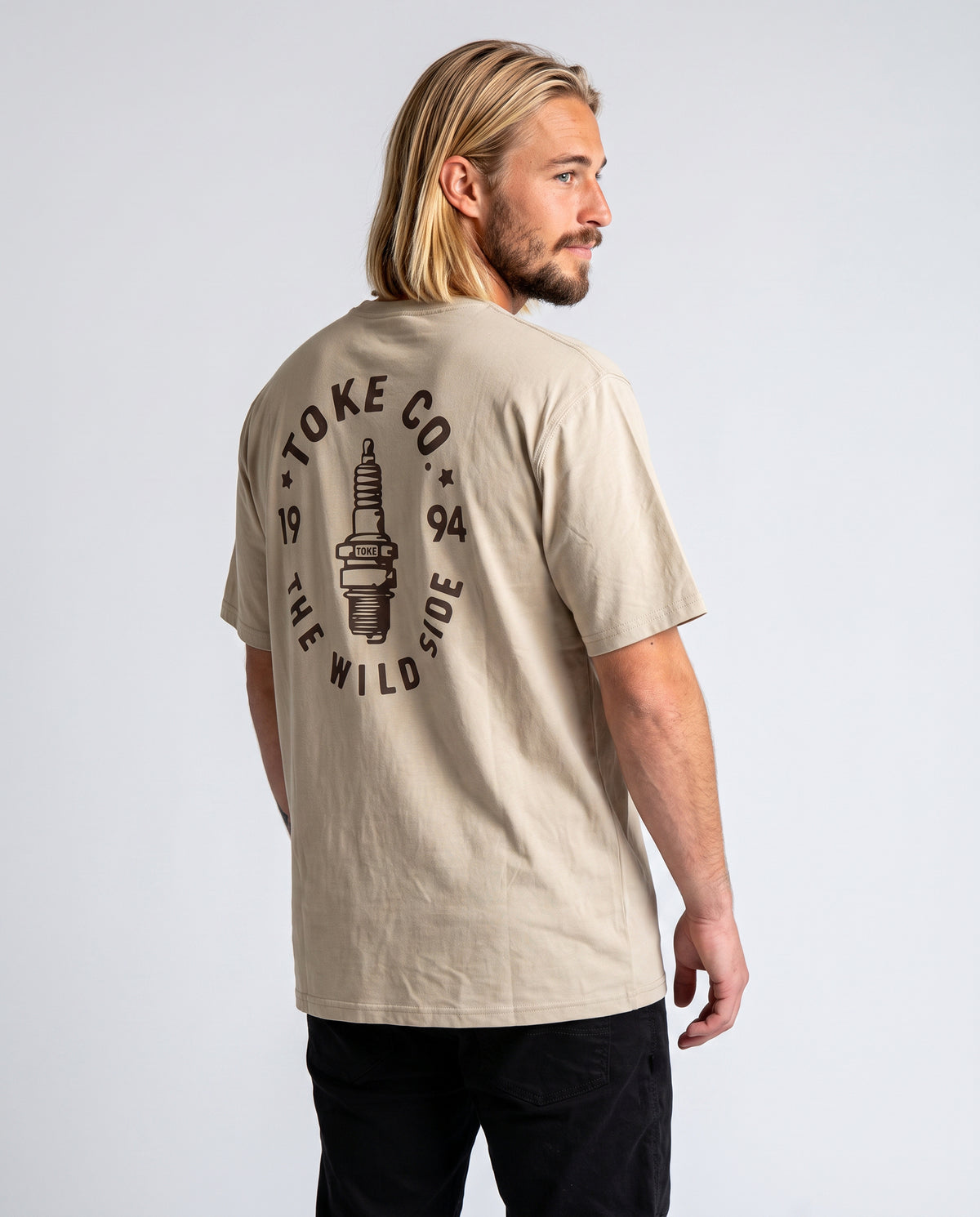 Polera Beige Hombre Racing
