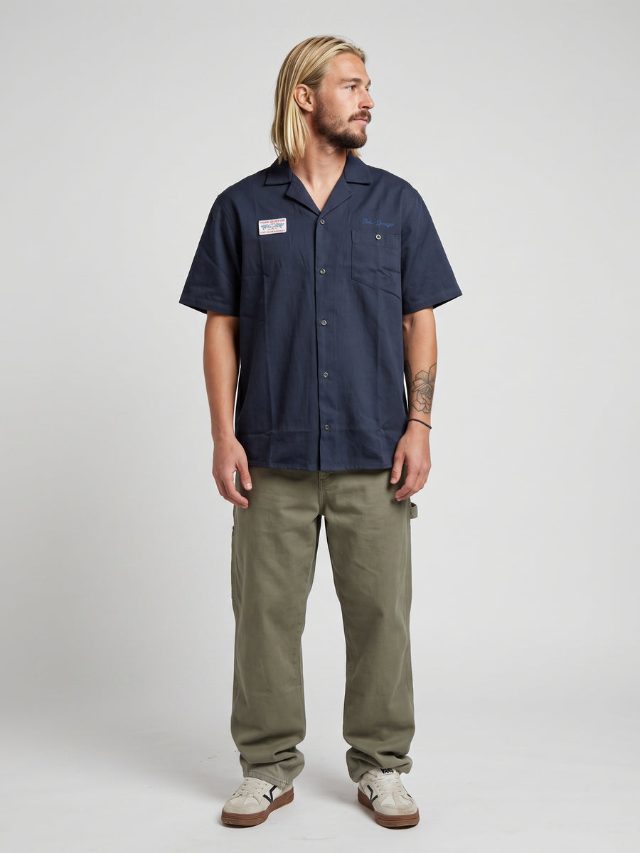 Camisa Manga Corta Azul Hombre Garage