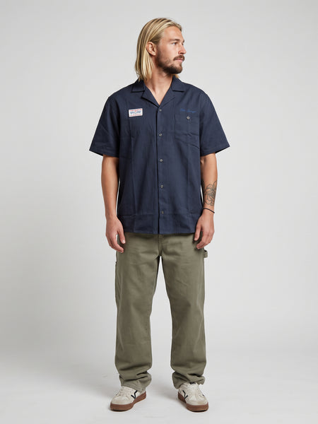 Camisa Manga Corta Azul Hombre Garage