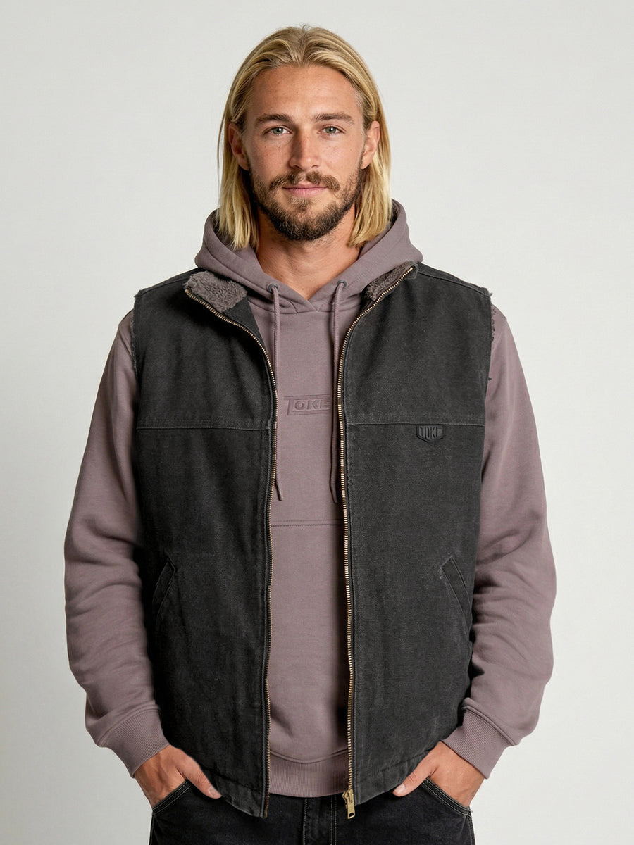 Chaqueta Sin Mangas Negra Hombre Attaquer