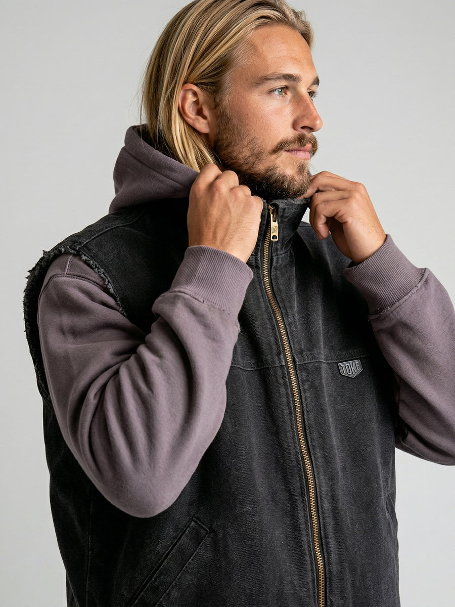 Chaqueta Sin Mangas Negra Hombre Attaquer