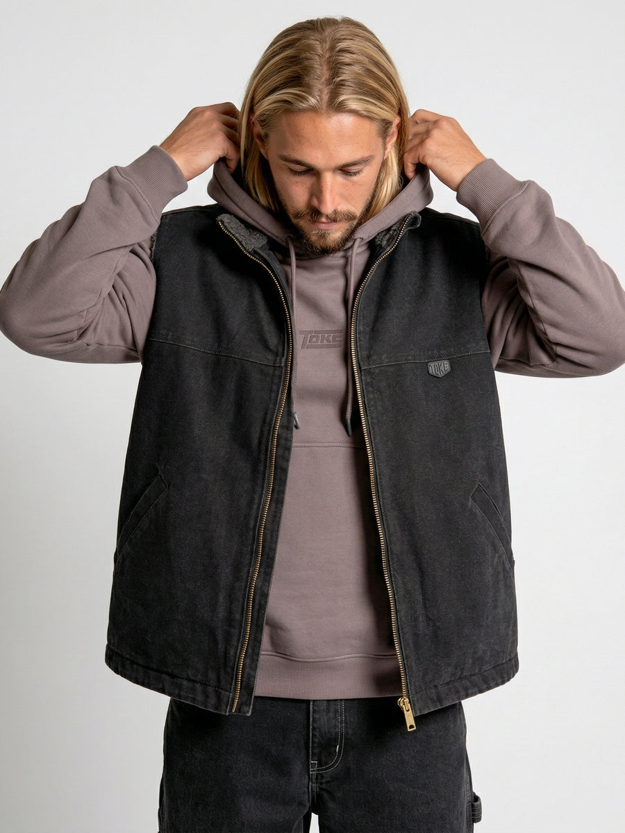 Chaqueta Sin Mangas Negra Hombre Attaquer