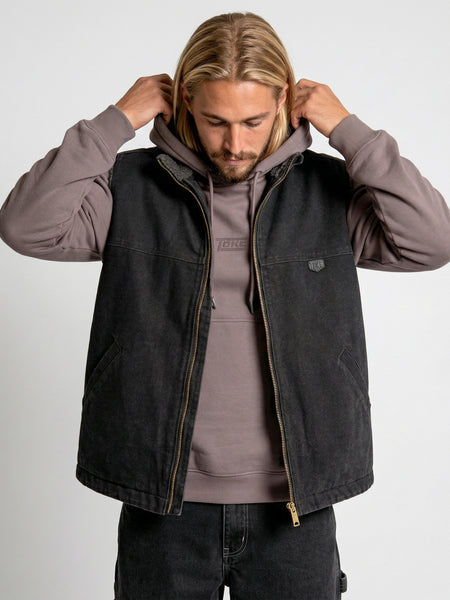 Chaqueta Sin Mangas Negra Hombre Attaquer