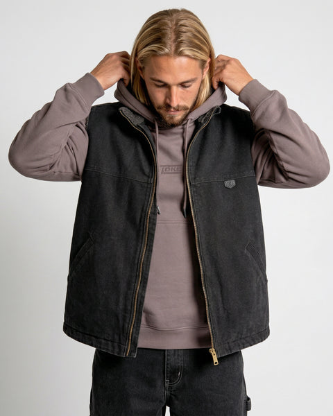 Chaqueta Sin Mangas Negra Hombre Attaquer