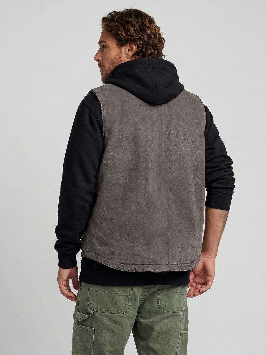 Chaqueta Sin Mangas Café Hombre Attaquer