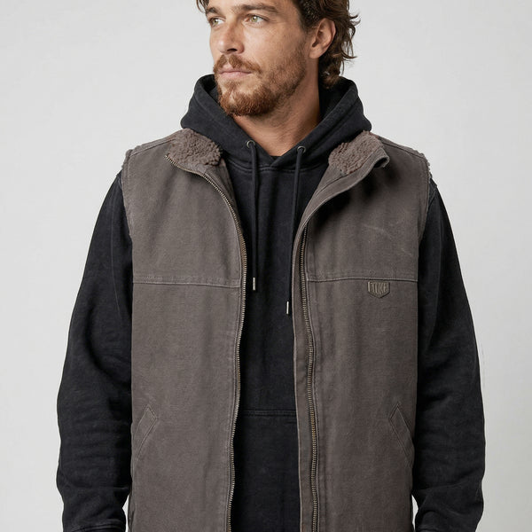 Chaqueta Sin Mangas Café Hombre Attaquer