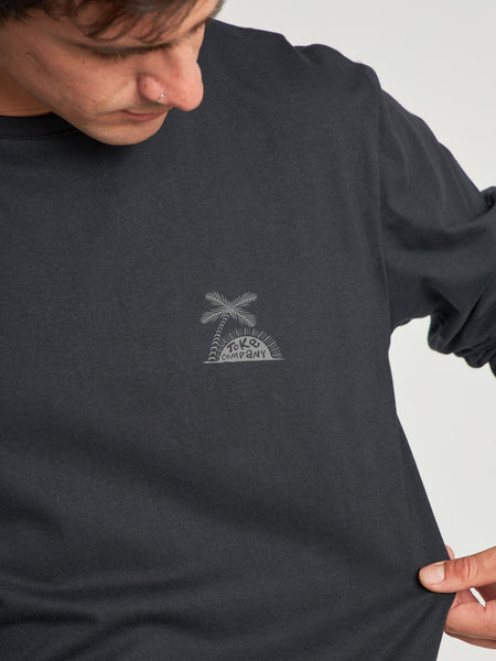 Polera Negra Manga Larga Company