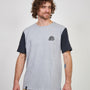Polera Manga Corta Hombre Gris Grate
