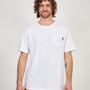 Polera con Bolsillo Blanca Manga Corta