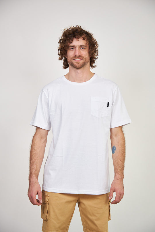 Polera Bolsillo Toke Blanca