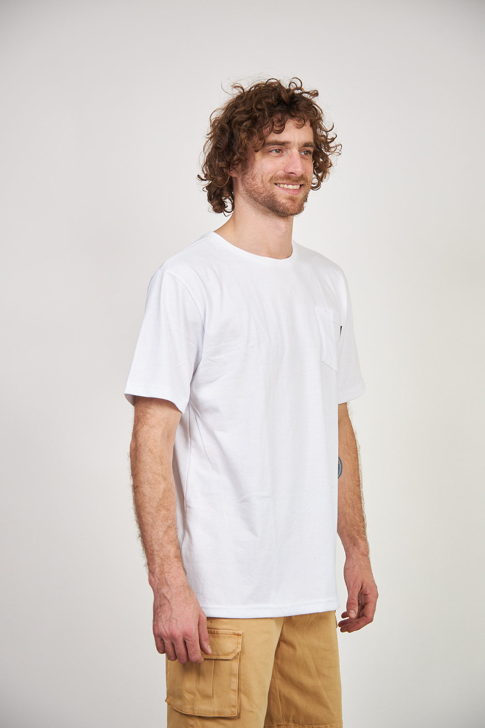 Polera Bolsillo Toke Blanca