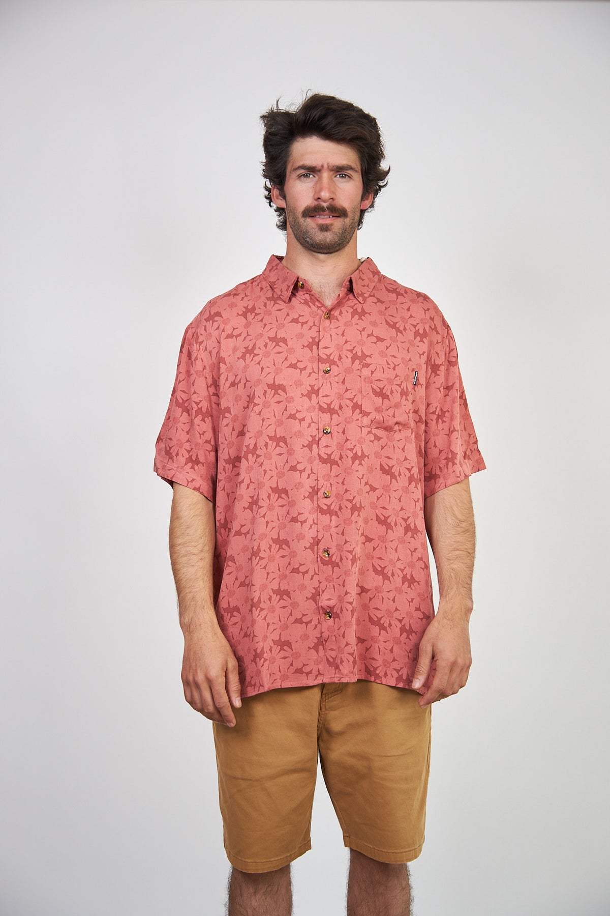 Camisa Roja Hombre Print