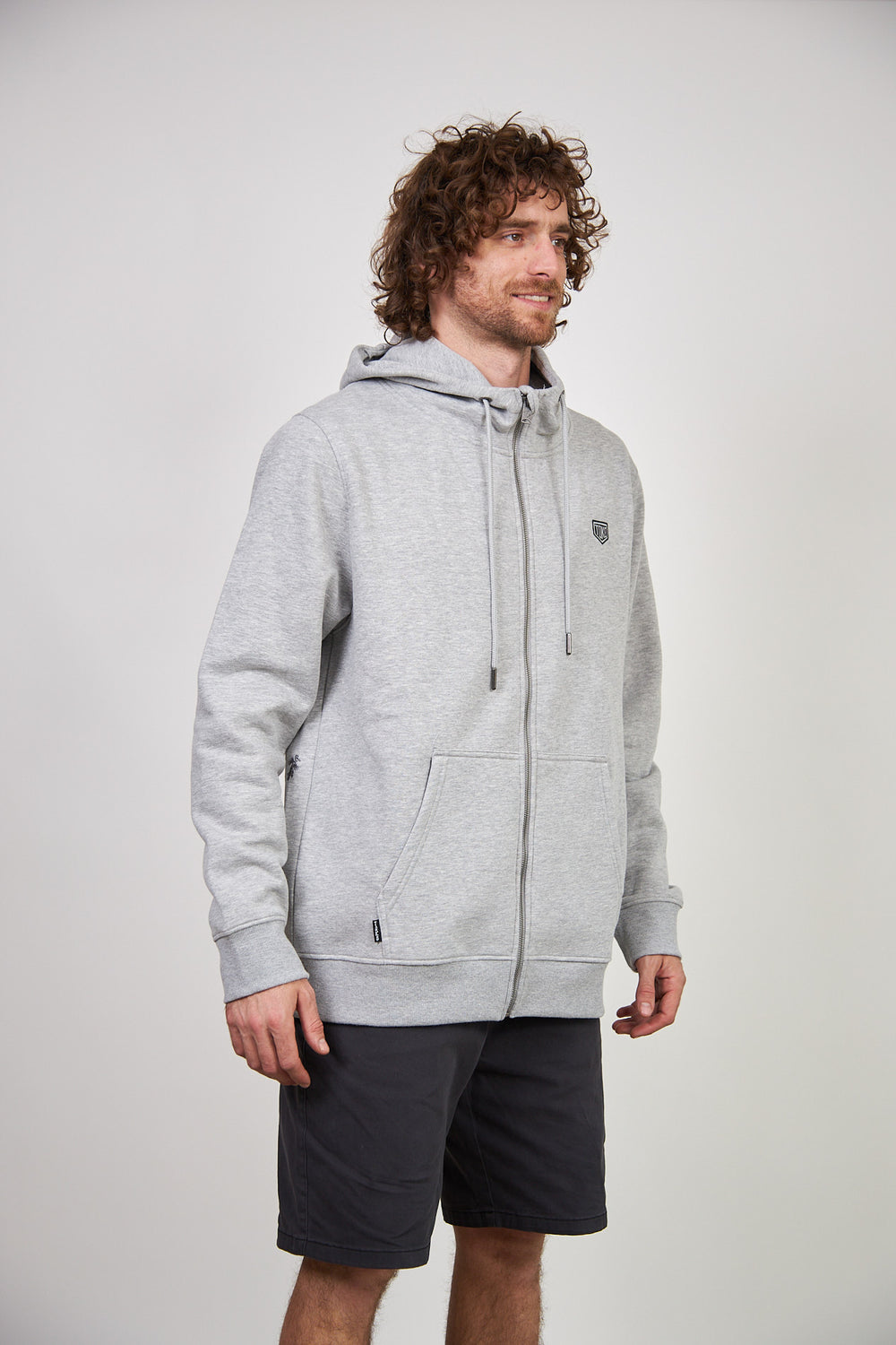 Poleron Full Zipper Toke Gris