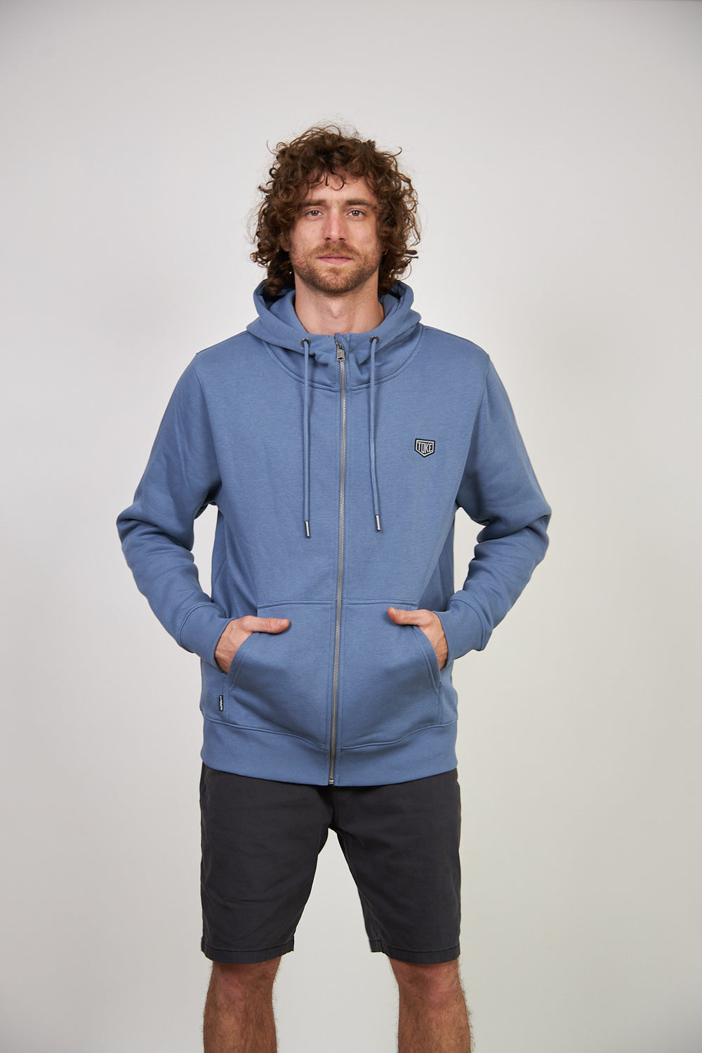 Poleron Full Zipper Toke Azul