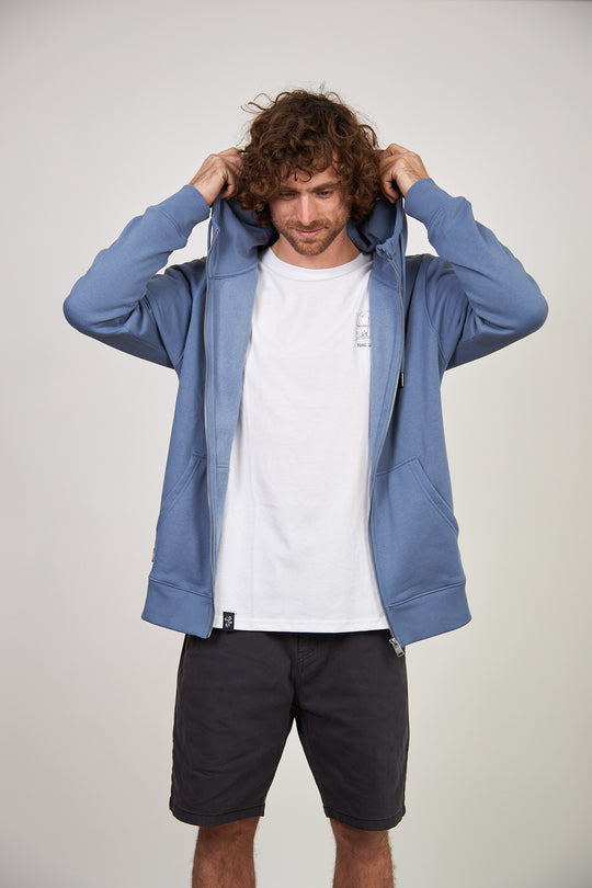 Poleron Full Zipper Toke Azul