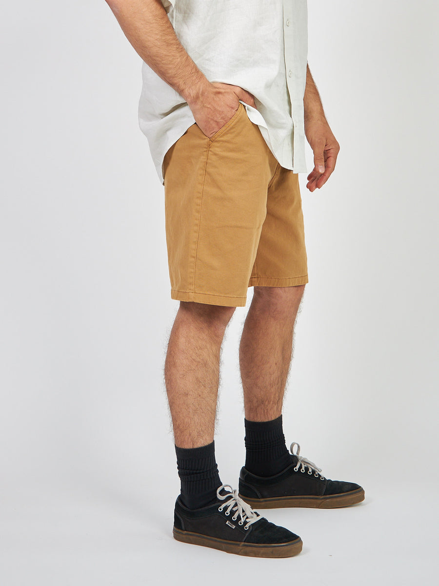 Short Solid Toke Beige