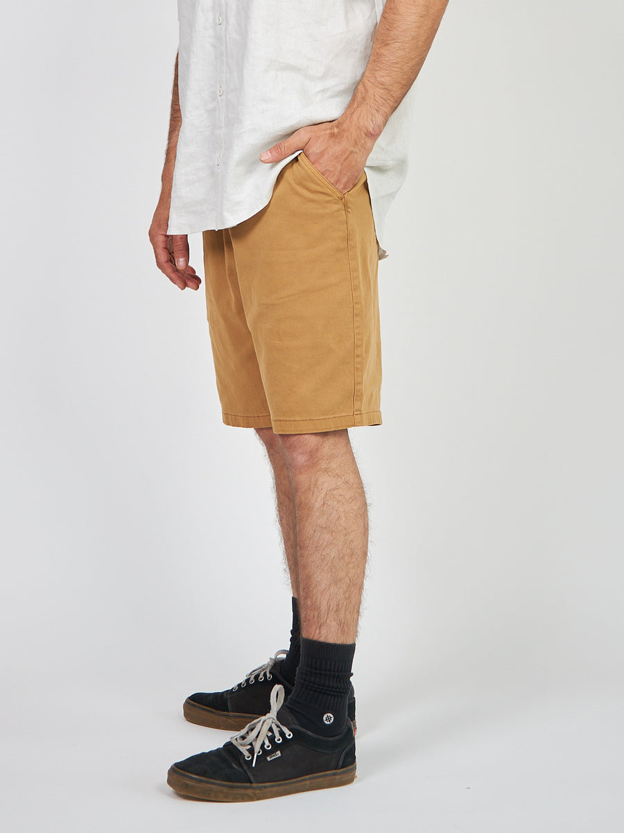 Short Solid Toke Beige
