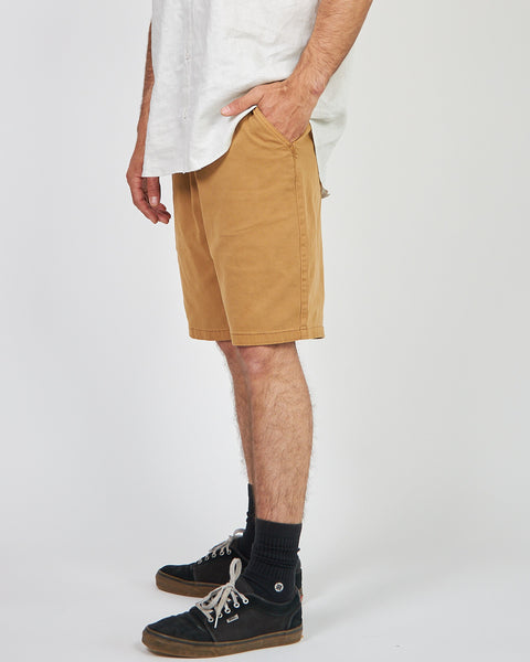 Short Solid Toke Beige