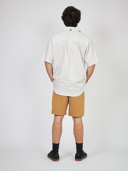 Short Solid Toke Beige