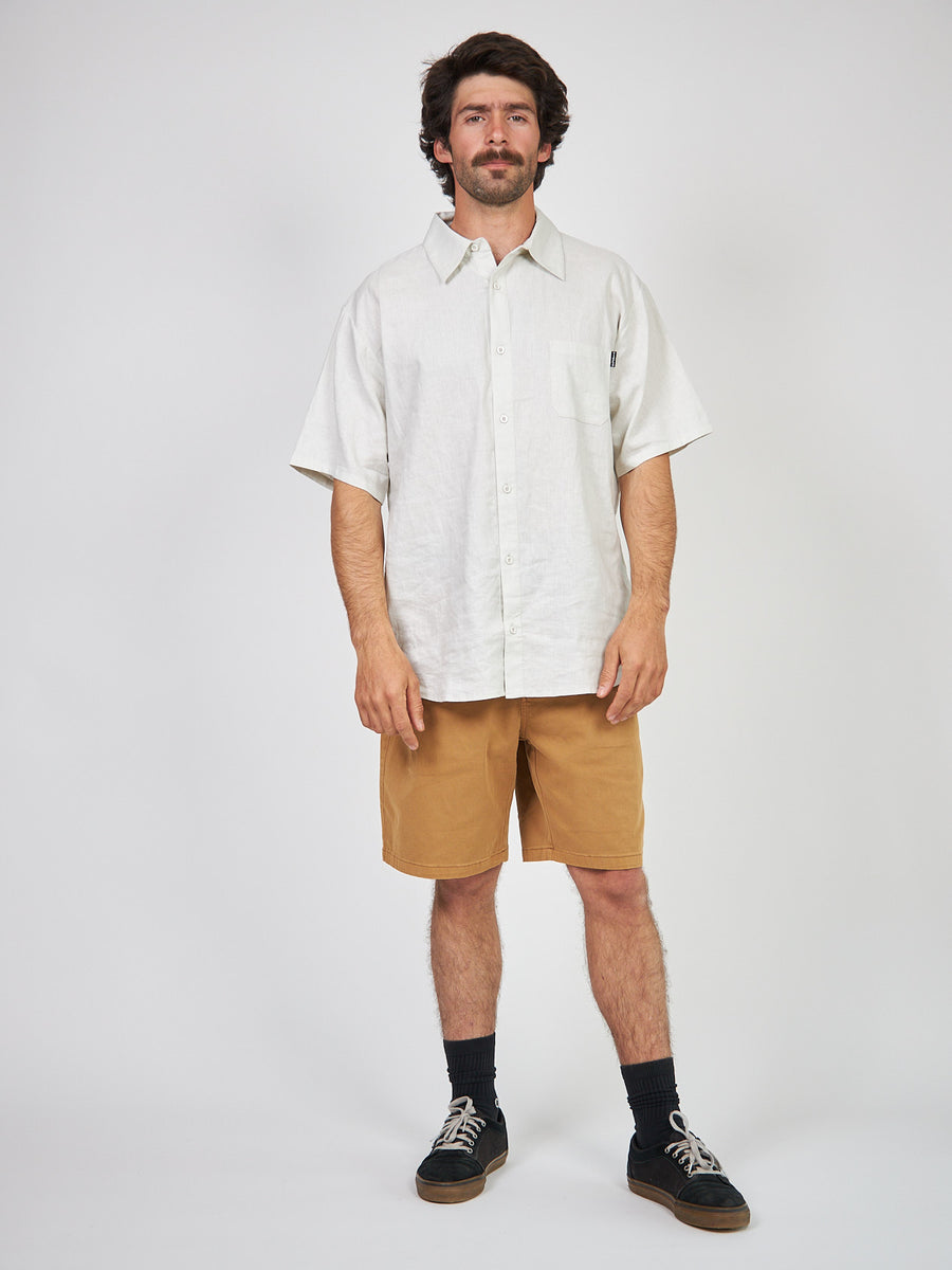 Short Solid Toke Beige
