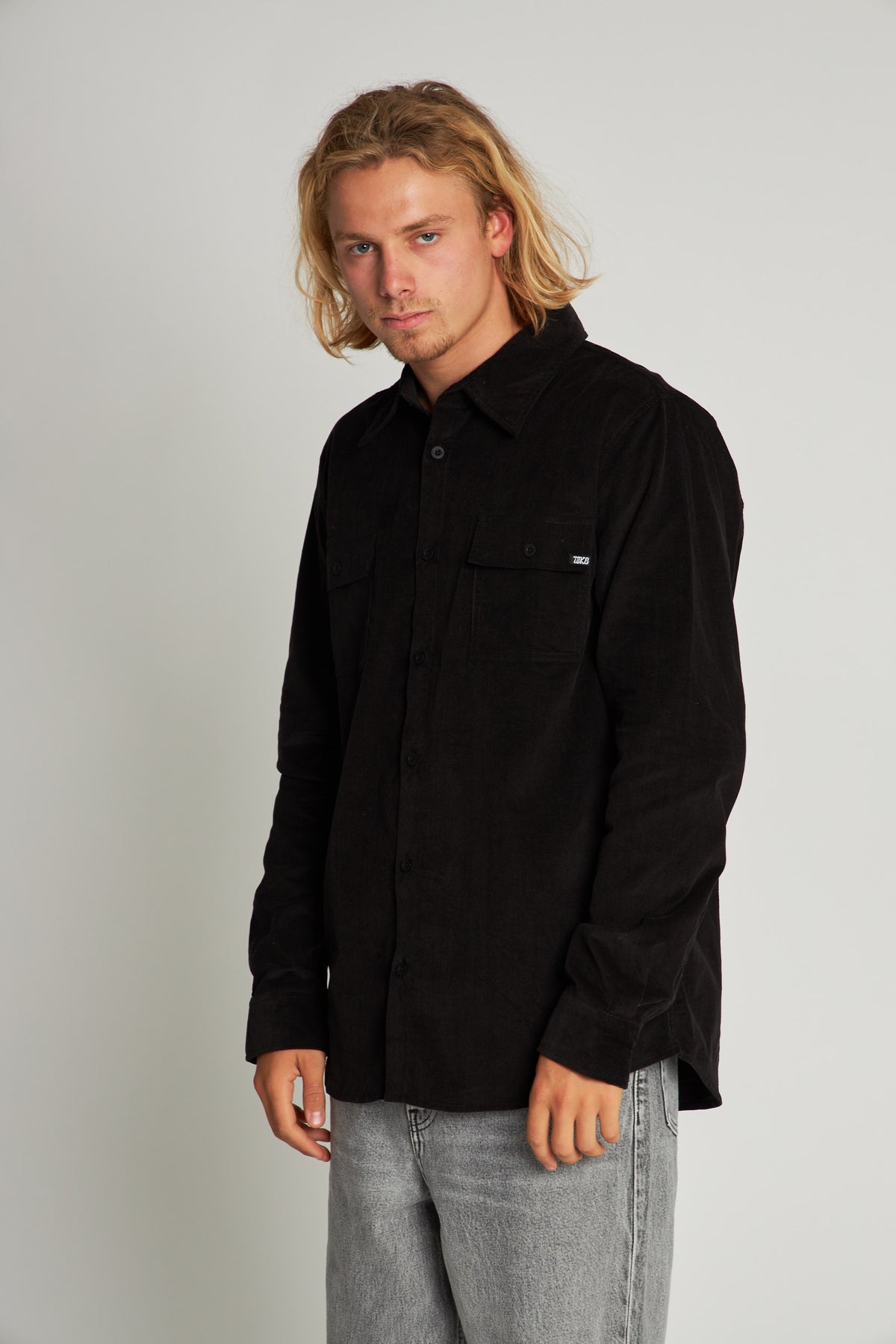 Camisa Cotelé Hombre Freeman Negra