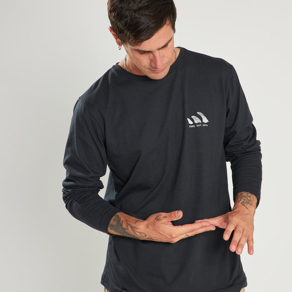 Polera Negra Manga Larga Quilla