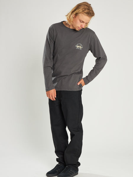 Polera Gris Oscuro Manga Larga Hombre Moto